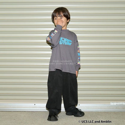 日本童裝 b・R# 吸水速乾 防UV 【BACK TO THE FUTURE 40TH】 印花上衣 110-150cm 男童款 秋季 TOPS