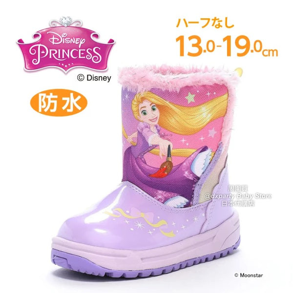 日本直送 moonstar x Disney Rapunzel 防水雪靴 健康機能兒童鞋 13-19cm 女童款 鞋系列