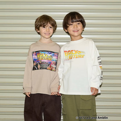 日本童裝 b・R# 吸水速乾 防UV 【BACK TO THE FUTURE 40TH】 印花上衣 110-150cm 男童款 秋季 TOPS