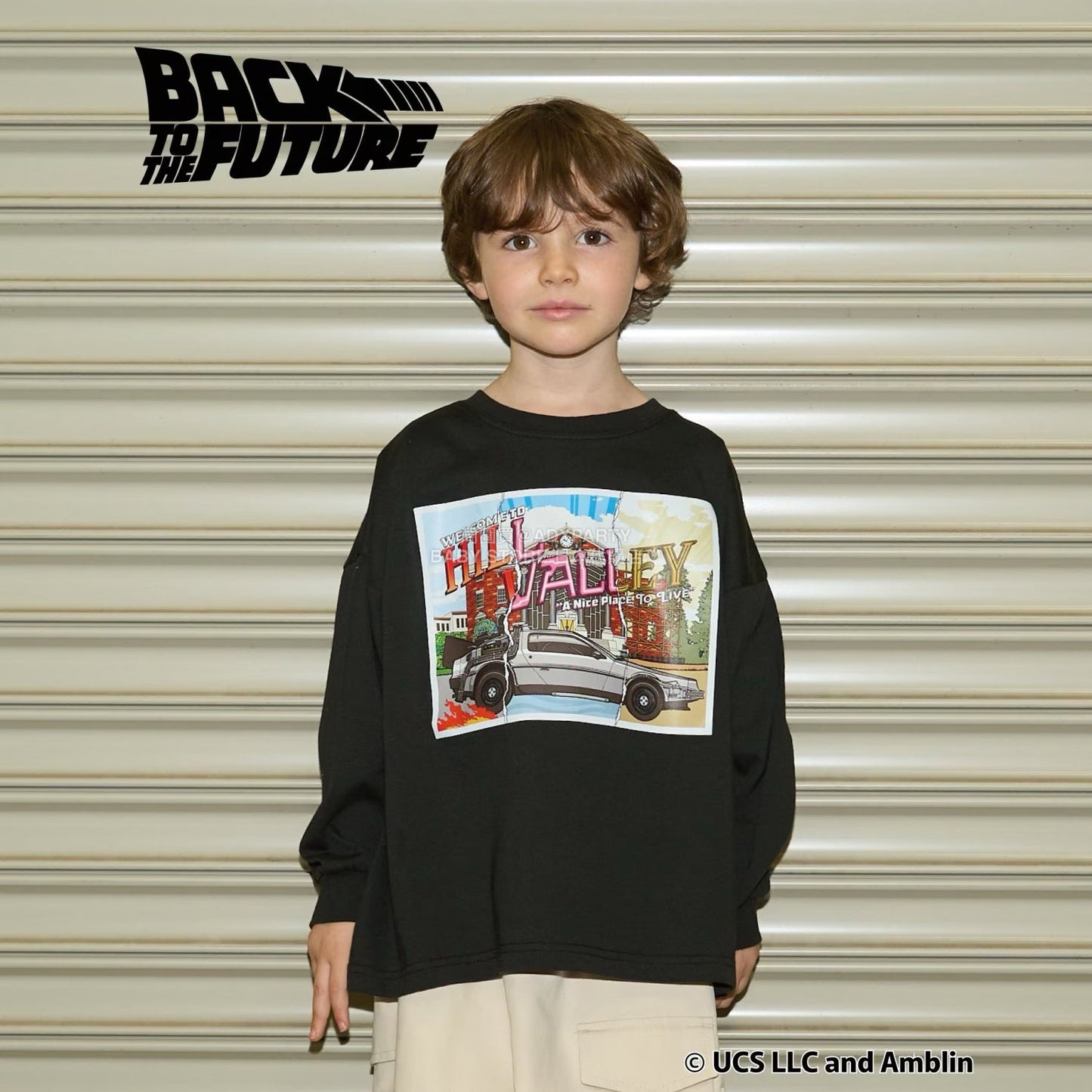 日本童裝 b・R# 吸水速乾 防UV 【BACK TO THE FUTURE 40TH】 印花上衣 110-150cm 男童款 秋季 TOPS