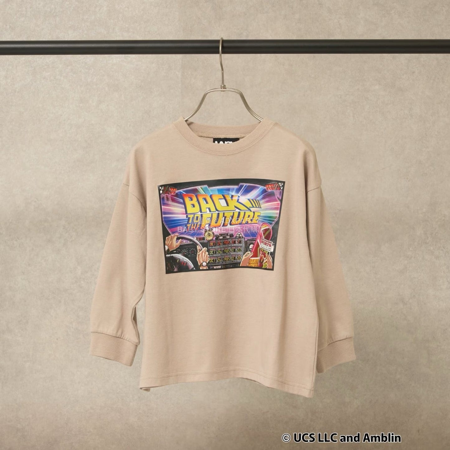 日本童裝 b・R# 吸水速乾 防UV 【BACK TO THE FUTURE 40TH】 印花上衣 110-150cm 男童款 秋季 TOPS