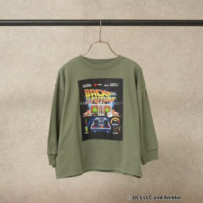 日本童裝 b・R# 吸水速乾 防UV 【BACK TO THE FUTURE 40TH】 印花上衣 110-150cm 男童款 秋季 TOPS