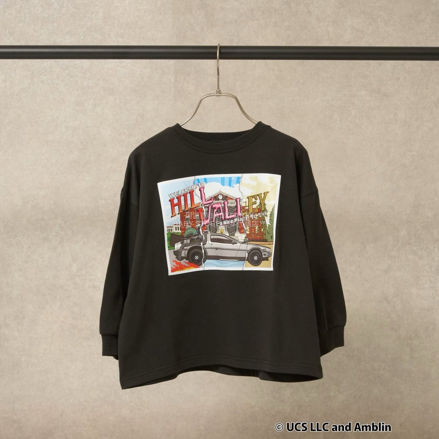 日本童裝 b・R# 吸水速乾 防UV 【BACK TO THE FUTURE 40TH】 印花上衣 110-150cm 男童款 秋季 TOPS