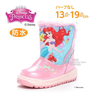 日本直送 moonstar x Disney Ariel 防水雪靴 健康機能兒童鞋 13-19cm 女童款 鞋系列