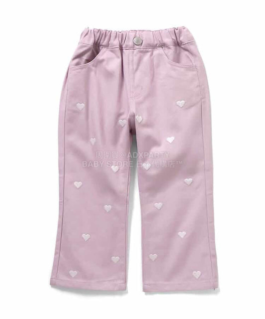 日本童裝 apres les cours 刺繡圖案長褲 80-140cm 女童款 春季 PANTS