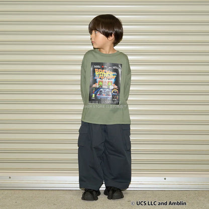 日本童裝 b・R# 吸水速乾 防UV 【BACK TO THE FUTURE 40TH】 印花上衣 110-150cm 男童款 秋季 TOPS