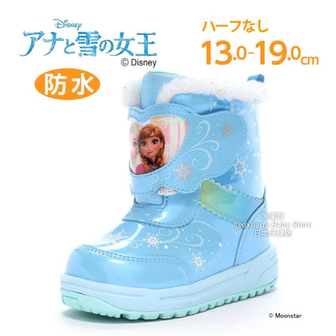 日本直送 moonstar x Disney Frozen 防水雪靴 健康機能兒童鞋 13-19cm 女童款 鞋系列