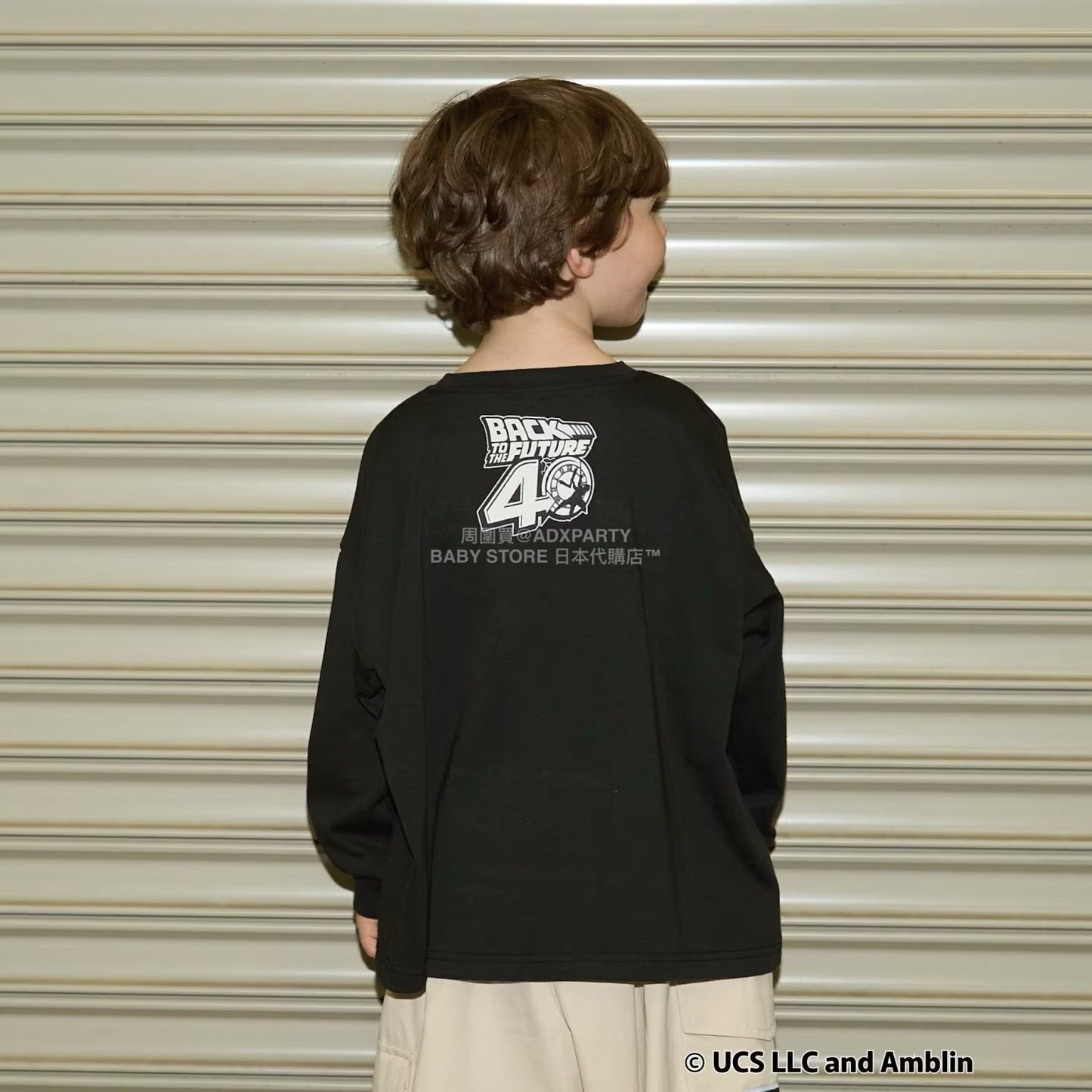 日本童裝 b・R# 吸水速乾 防UV 【BACK TO THE FUTURE 40TH】 印花上衣 110-150cm 男童款 秋季 TOPS