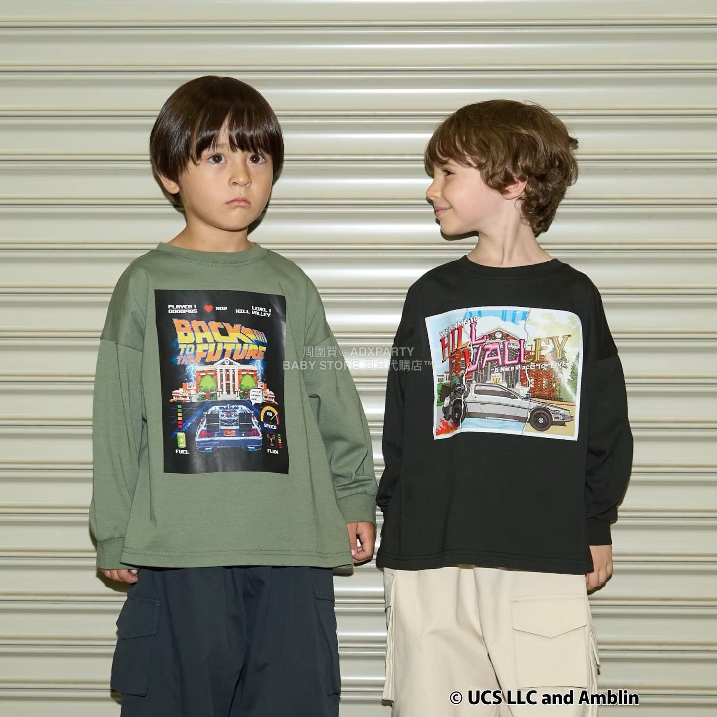 日本童裝 b・R# 吸水速乾 防UV 【BACK TO THE FUTURE 40TH】 印花上衣 110-150cm 男童款 秋季 TOPS