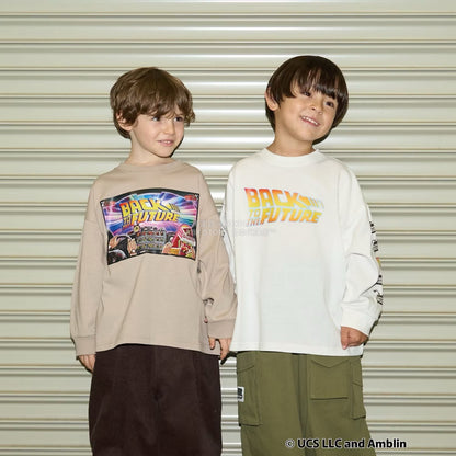 日本童裝 b・R# 吸水速乾 防UV 【BACK TO THE FUTURE 40TH】 印花上衣 110-150cm 男童款 秋季 TOPS