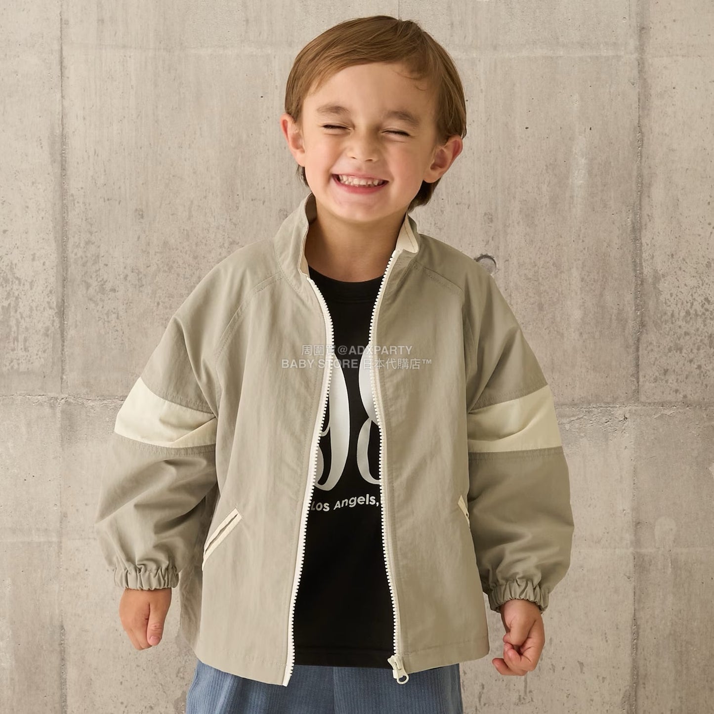 日本童裝 b・R# 拼色手袖風褸 100-150cm 男童款 秋季 OUTERWEAR