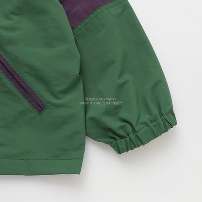 日本童裝 b・R# 拼色手袖風褸 100-150cm 男童款 秋季 OUTERWEAR
