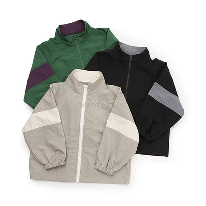 日本童裝 b・R# 拼色手袖風褸 100-150cm 男童款 秋季 OUTERWEAR
