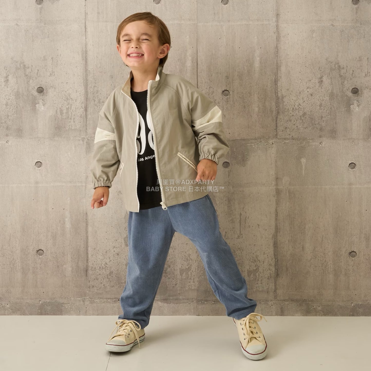 日本童裝 b・R# 拼色手袖風褸 100-150cm 男童款 秋季 OUTERWEAR