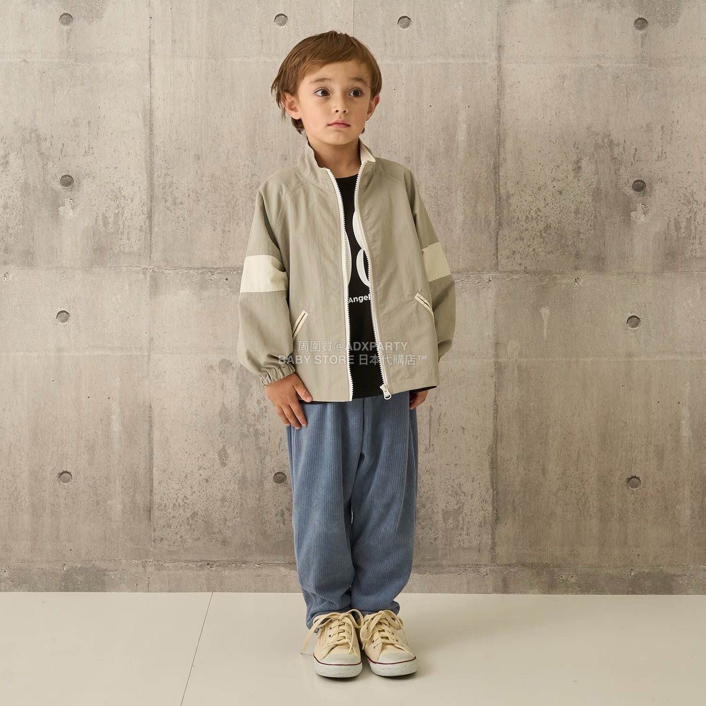 日本童裝 b・R# 拼色手袖風褸 100-150cm 男童款 秋季 OUTERWEAR