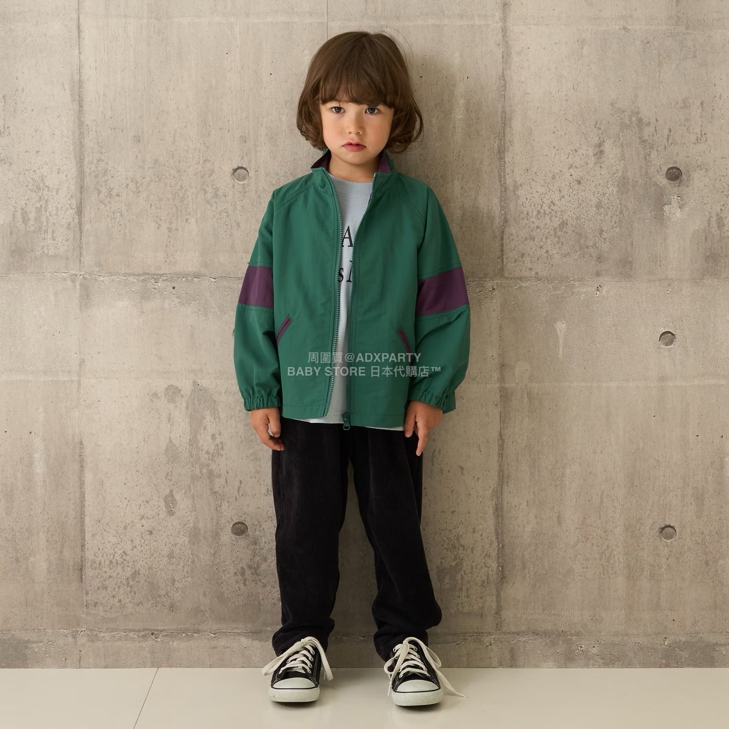 日本童裝 b・R# 拼色手袖風褸 100-150cm 男童款 秋季 OUTERWEAR