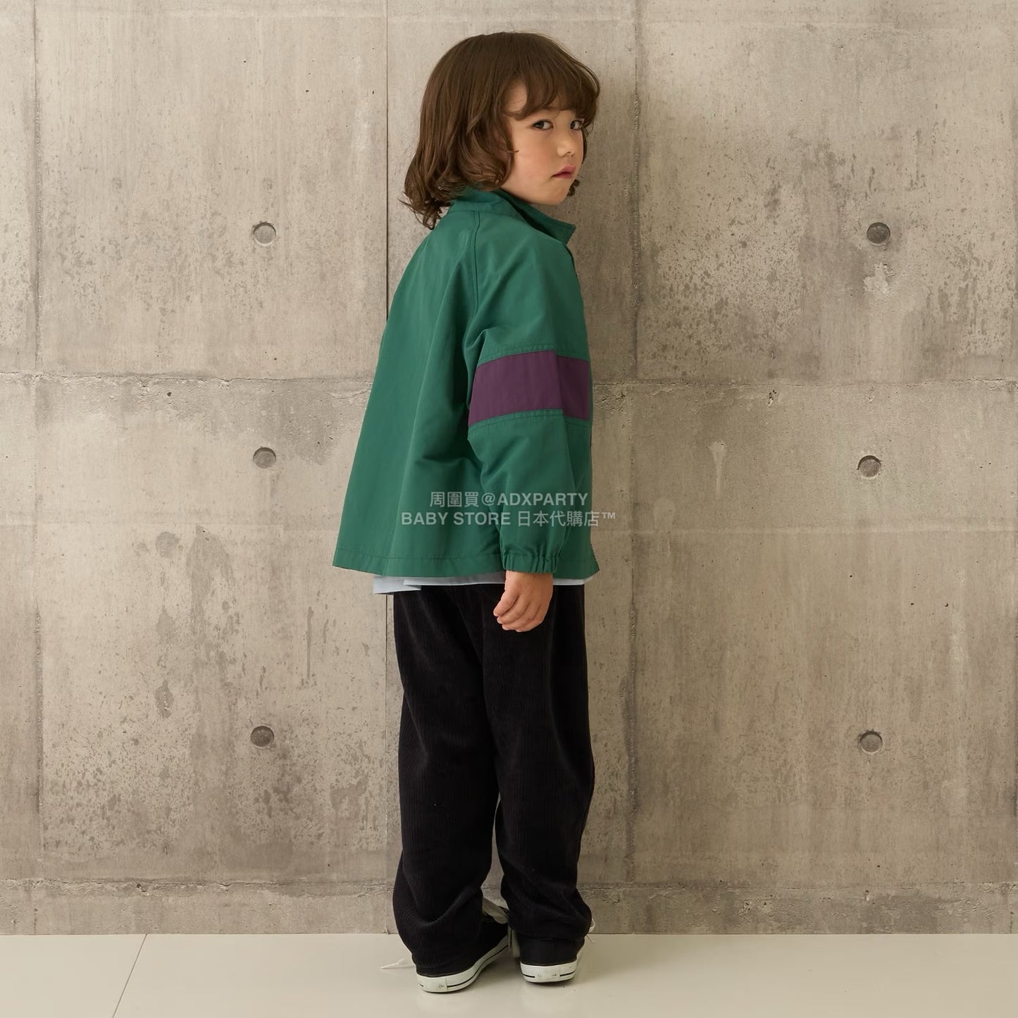 日本童裝 b・R# 拼色手袖風褸 100-150cm 男童款 秋季 OUTERWEAR