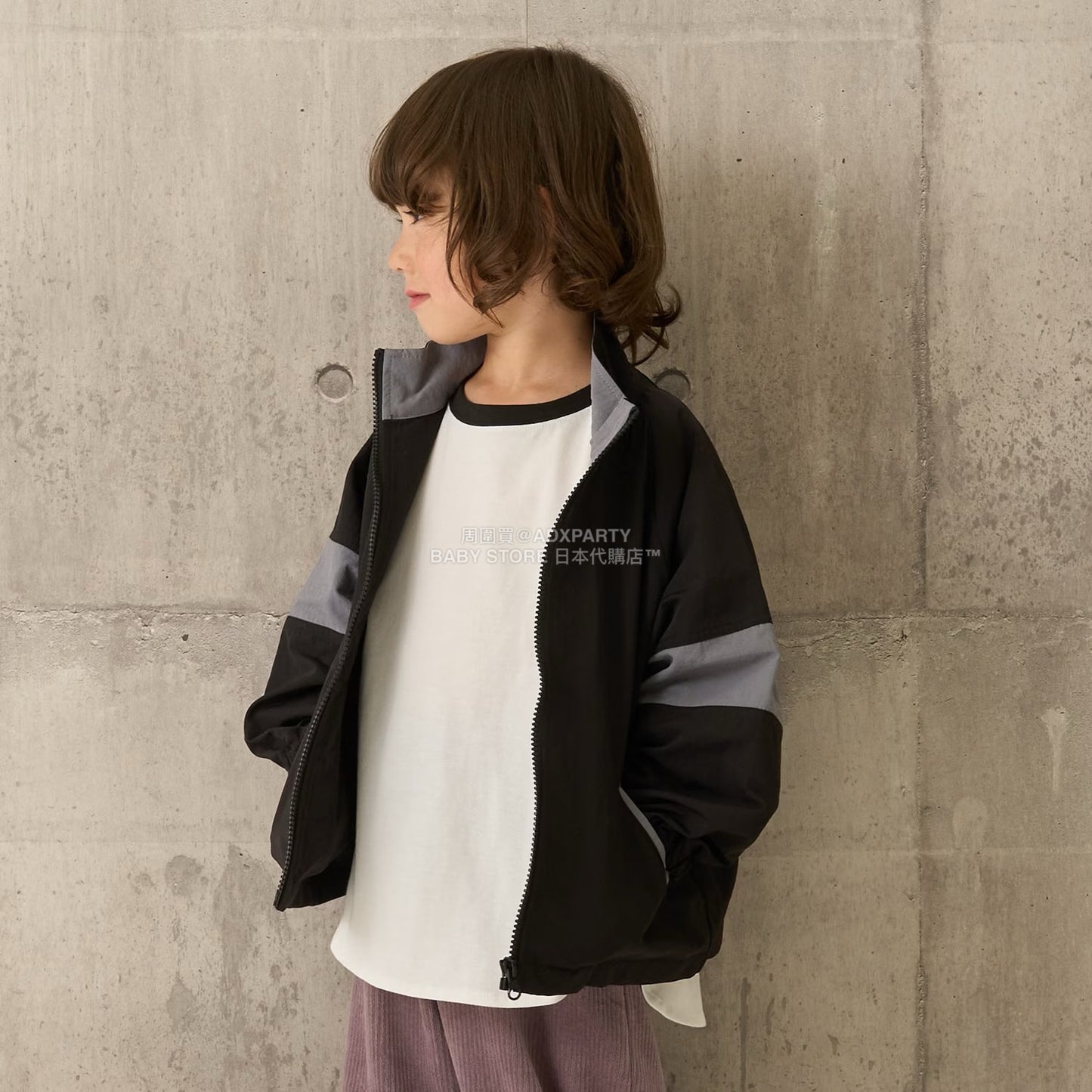 日本童裝 b・R# 拼色手袖風褸 100-150cm 男童款 秋季 OUTERWEAR