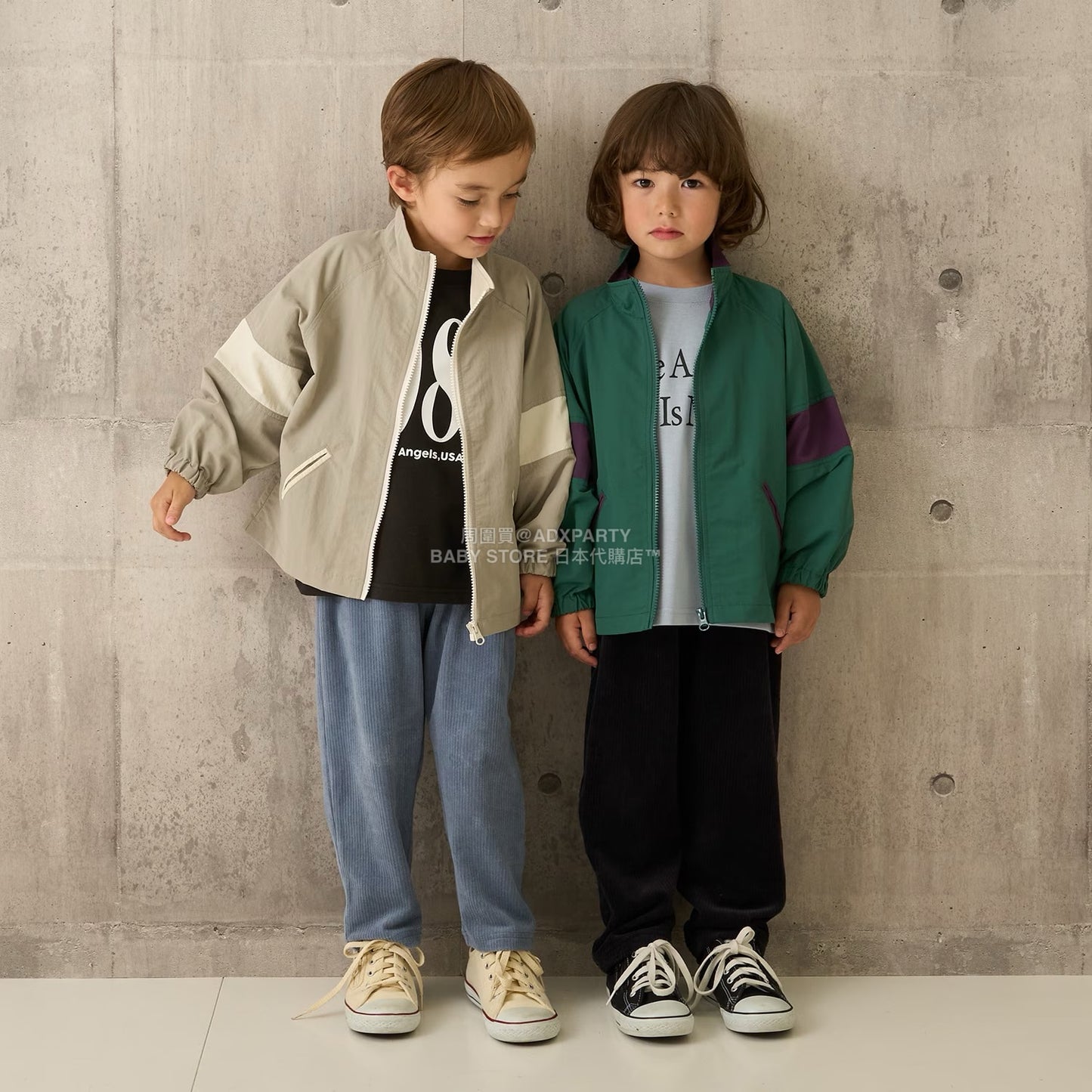 日本童裝 b・R# 拼色手袖風褸 100-150cm 男童款 秋季 OUTERWEAR