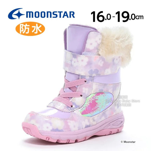 日本直送 moonstar 抗菌防臭 防水雪靴 健康機能兒童鞋 16-19cm 女童款 鞋系列