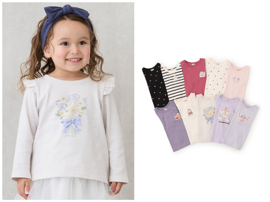 日本童裝 pe#main 印花上衣 80-130cm 女童款 秋季 TOPS