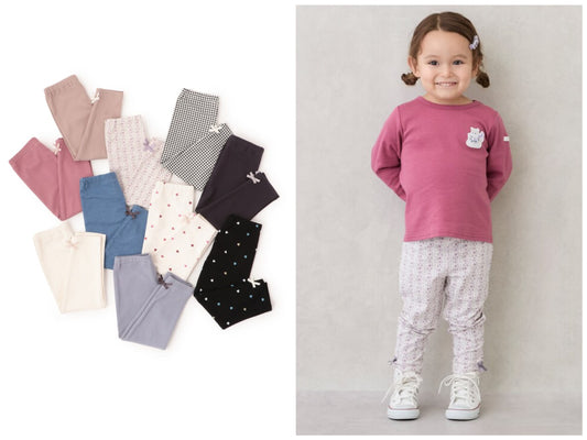 日本童裝 pe#main 絲帶緊身褲 80-130cm 女童款 秋季 PANTS