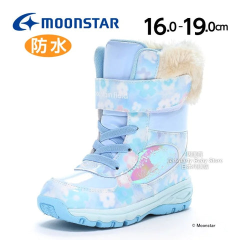 日本直送 moonstar 抗菌防臭 防水雪靴 健康機能兒童鞋 16-19cm 女童款 鞋系列