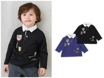 日本童裝 pe#main 橄欖球polo衫 80-130cm 男童款 秋季 TOPS