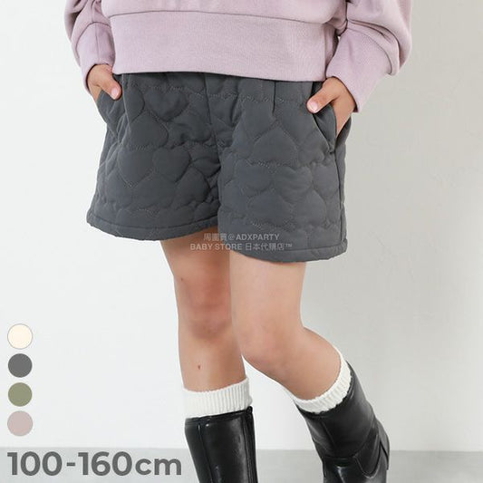 日本童裝 dev!rock 心型絎縫短褲 100-160cm 女童款 冬季 PANTS
