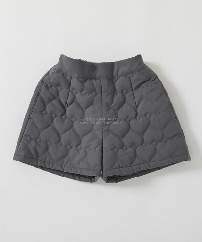 日本童裝 dev!rock 心型絎縫短褲 100-160cm 女童款 冬季 PANTS