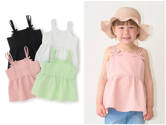 Japanese children's clothing Ly# mine tank top and shorts set 100-150cm girls summer TOPS PANTS 
