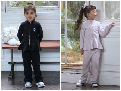 日本童裝 pe#main 芭蕾風運動兩件套裝 90-130cm 女童款 秋季 TOPS PANTS