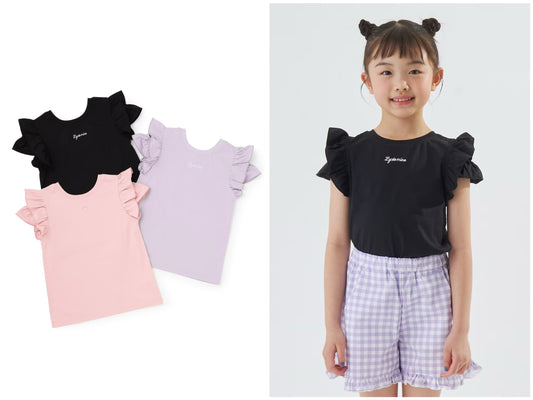 Japanese children's clothing Ly# mine tank top and shorts set 100-150cm girls summer TOPS PANTS 