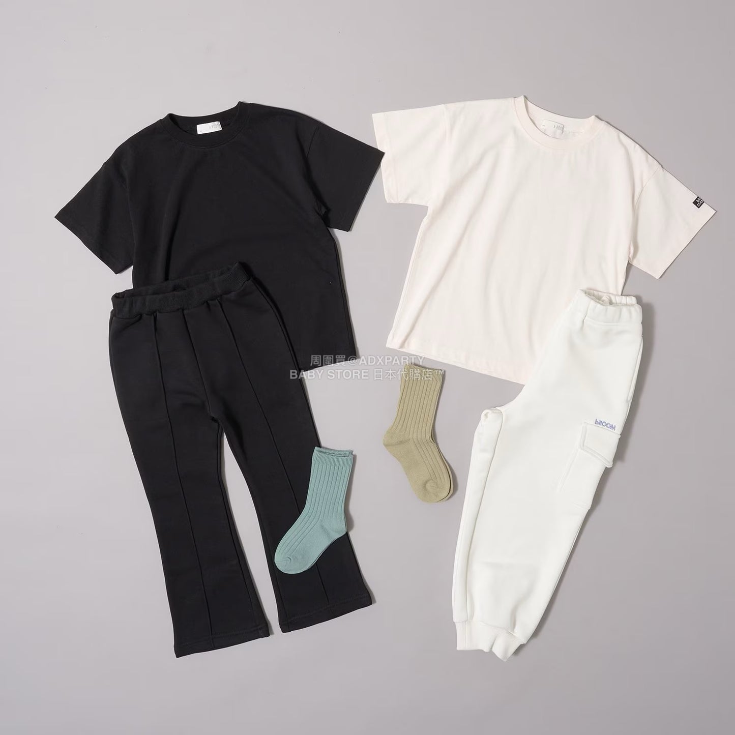 日本童裝 b・R# 2件簡約上衣套裝 100-150cm 男童款/女童款 秋季 TOPS