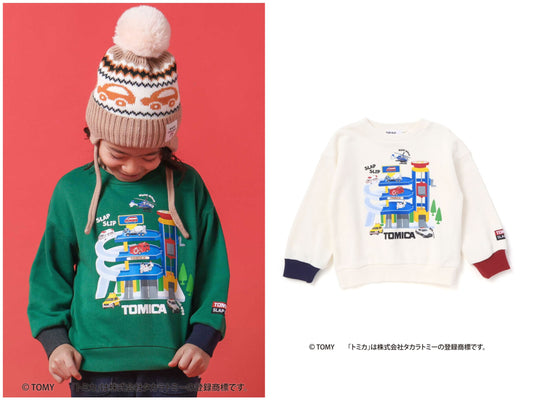 日本童裝  SLAP SLIP x Tomica 印花衛衣 90-120cm 男童款 冬季 TOPS