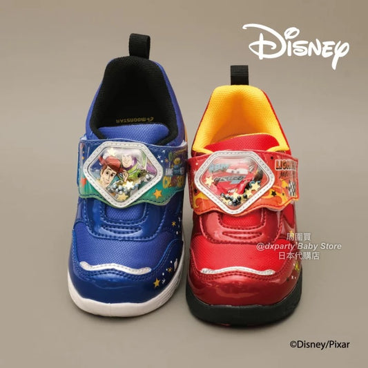 Moonstar x Disney Antibacterial and Deodorant LED Sneakers (Direct from Japan) - Healthy Functional Children's Shoes (14-19cm) - Boys' Shoes