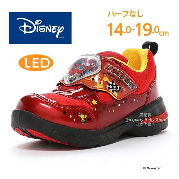 日本直送 moonstar x Disney 抗菌防臭 LED 運動鞋 健康機能兒童鞋 14-19cm 男童款 鞋系列