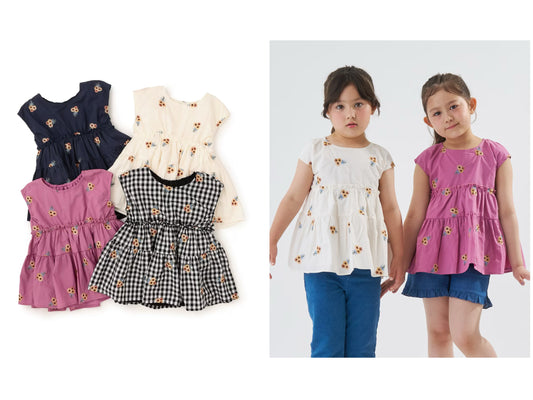Japanese children's clothing Ly# mine tank top and shorts set 100-150cm girls summer TOPS PANTS 