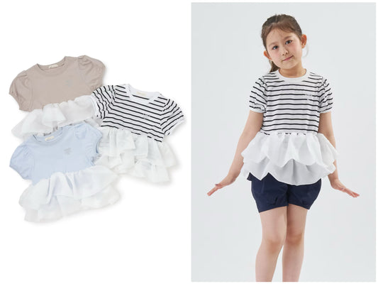 Japanese children's clothing Ly# mine tank top and shorts set 100-150cm girls summer TOPS PANTS 