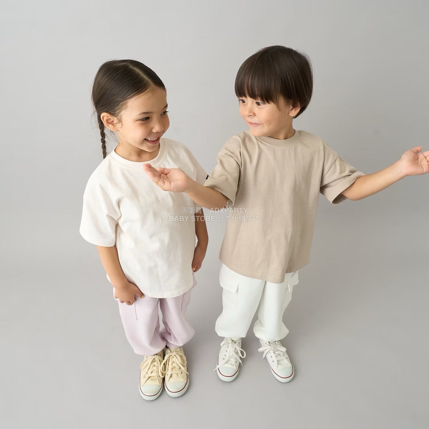 日本童裝 b・R# 2件簡約上衣套裝 100-150cm 男童款/女童款 秋季 TOPS