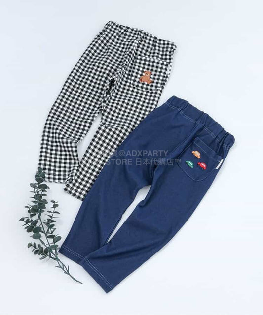 日本童裝 apres les cours 口袋刺繡長褲 80-130cm 男童款 春季 TOPS