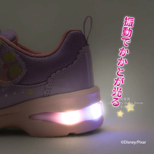 Moonstar x Disney Antibacterial and Deodorant LED Sneakers (Direct from Japan) - Healthy Functional Children's Shoes (14-19cm) - Girls' Shoes