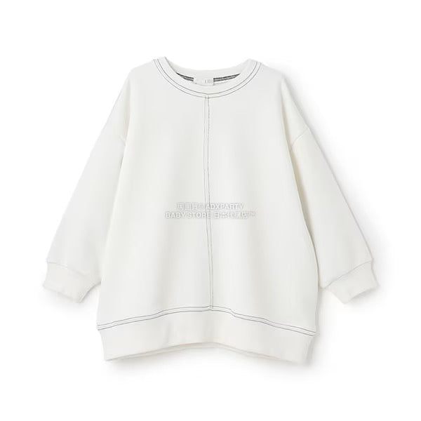 日本童裝 b・R# 吸水速乾 寬鬆配色縫線衛衣 100-150cm 男童款/女童款 冬季 TOPS