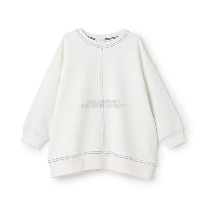 日本童裝 b・R# 吸水速乾 寬鬆配色縫線衛衣 100-150cm 男童款/女童款 冬季 TOPS