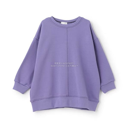 日本童裝 b・R# 吸水速乾 寬鬆配色縫線衛衣 100-150cm 男童款/女童款 冬季 TOPS