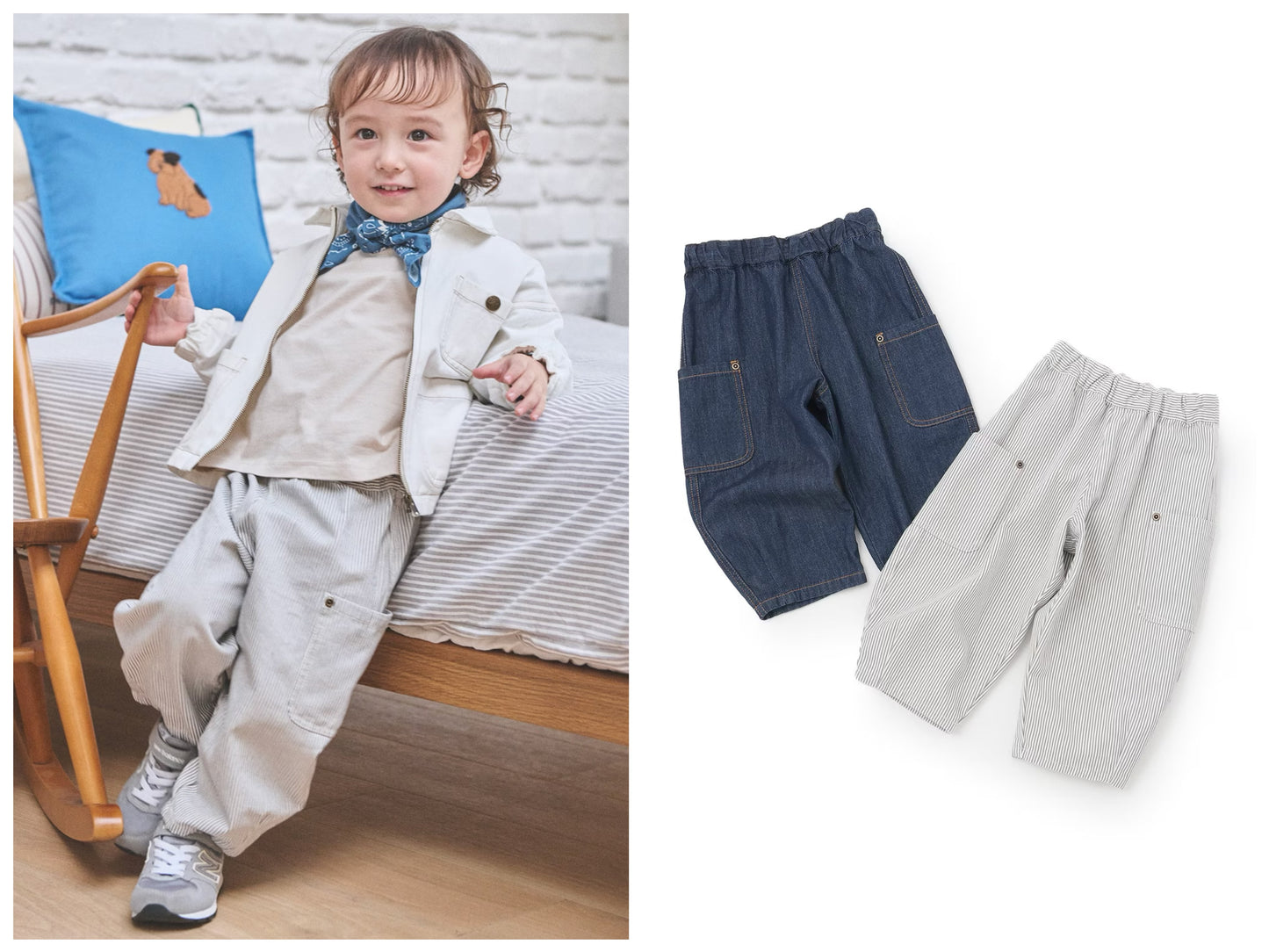 日本童裝 pe#main x【Lee】工裝褲 80-130cm 男童款 夏季 PANTS