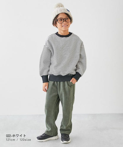日本童裝 dev!rock 抓毛間條衛衣 100-160cm 女童款 冬季 TOPS
