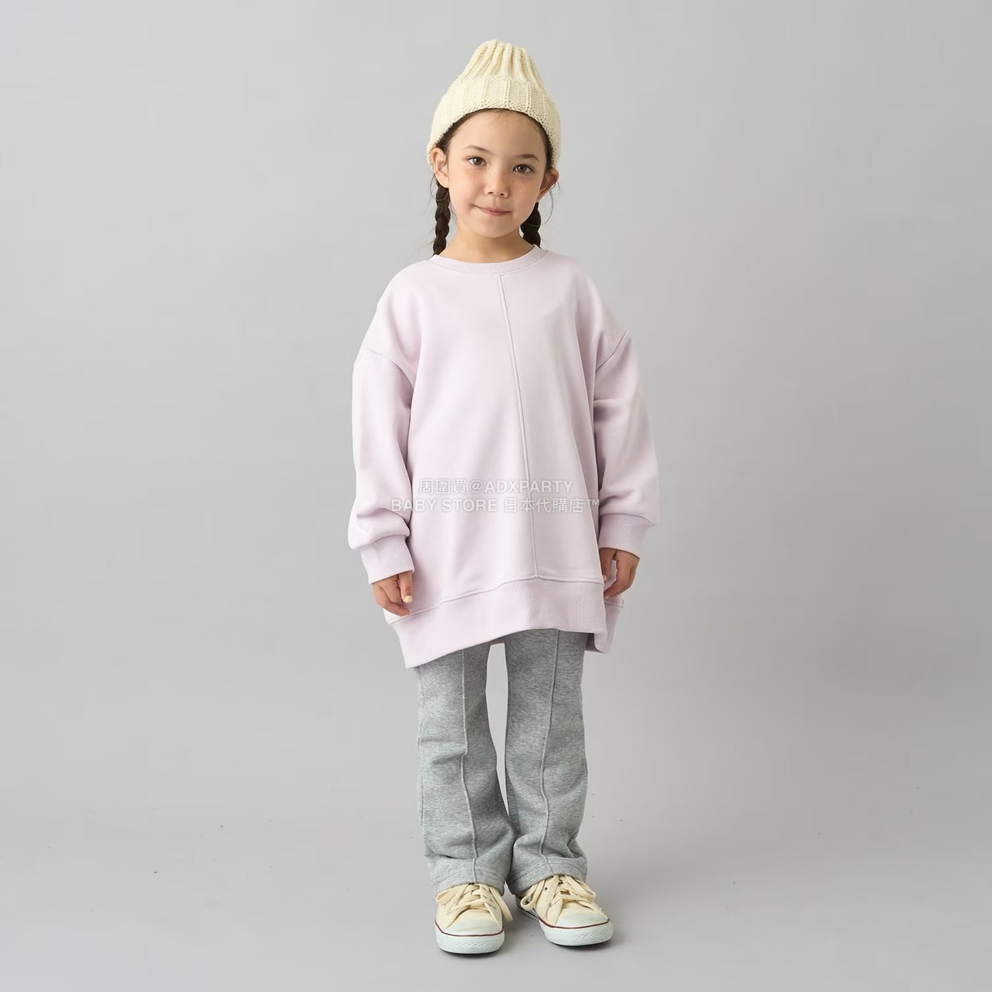 日本童裝 b・R# 吸水速乾 寬鬆配色縫線衛衣 100-150cm 男童款/女童款 冬季 TOPS