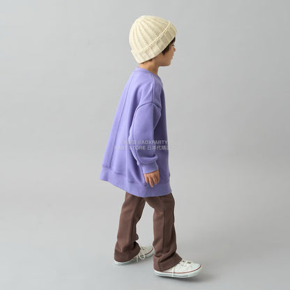 日本童裝 b・R# 吸水速乾 寬鬆配色縫線衛衣 100-150cm 男童款/女童款 冬季 TOPS