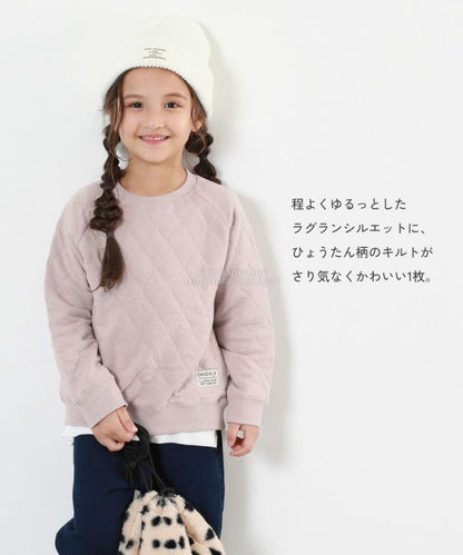 日本童裝 dev!rock 絎縫針織衛衣 100-160cm 女童款 冬季 TOPS